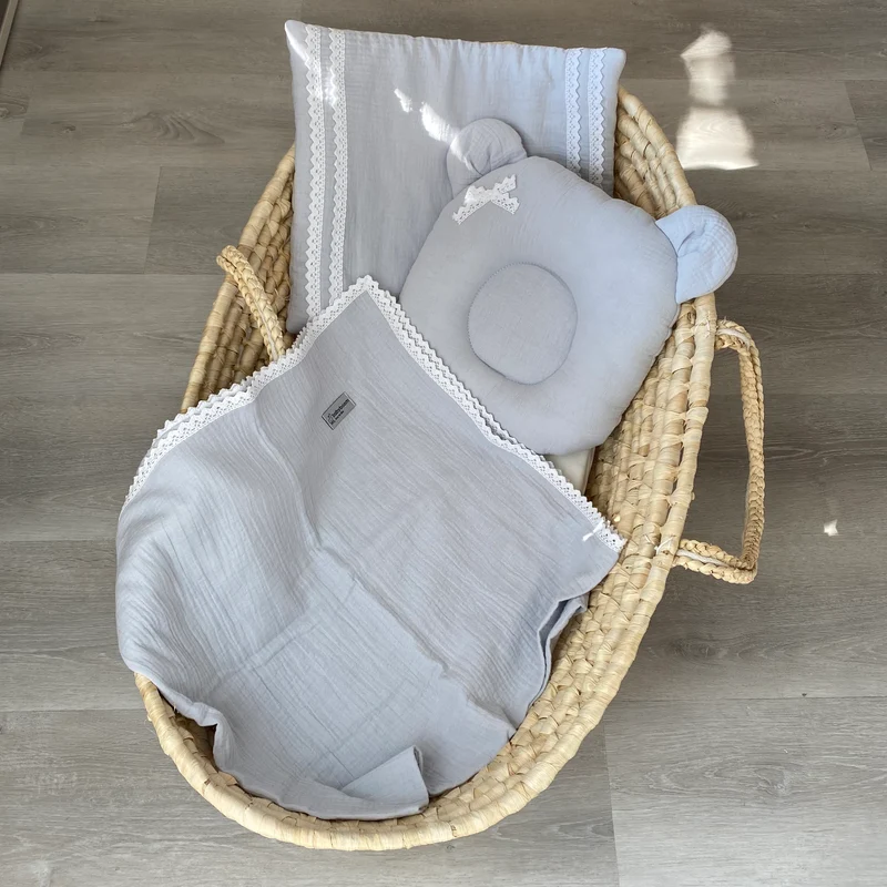 Babydecke inkl. flaches Kissen | Musselin