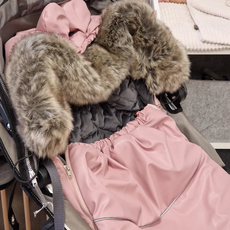 Winterfußsack | Öko-Leder | Candy Pink