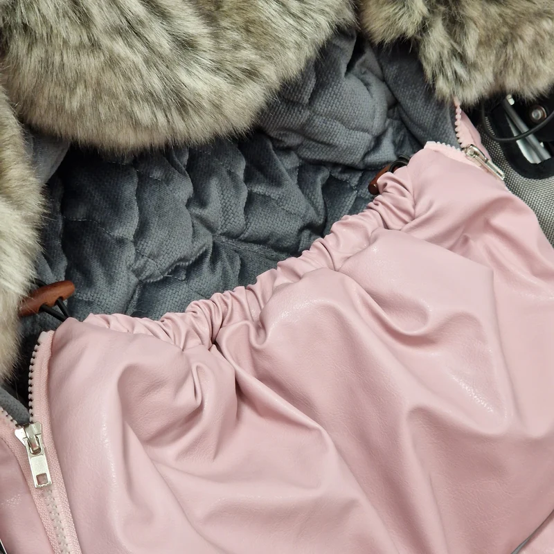 Winterfußsack | Öko-Leder | Candy Pink