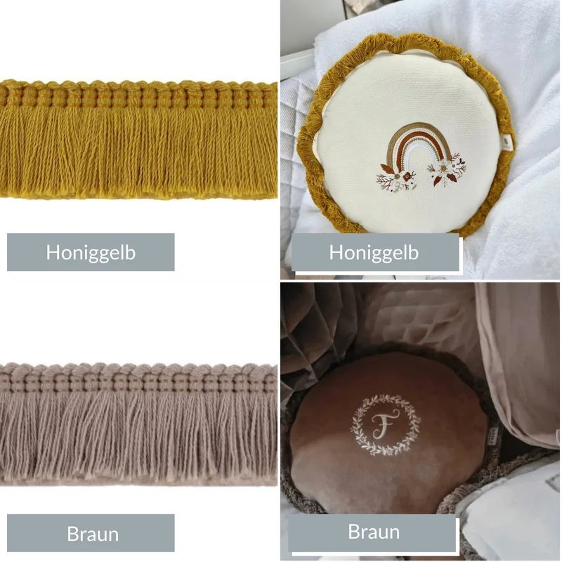 Tagesdecke mit Fransen | Premium Baumwolle & SAMT-Stoff