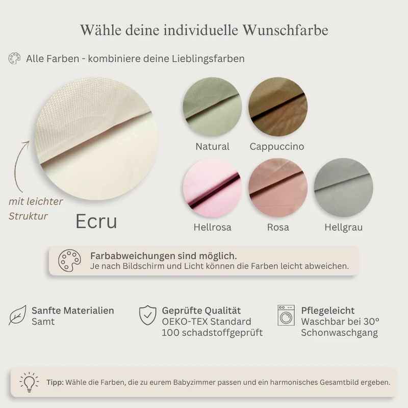 Babyschlafsack mit Rüschen | Premium Baumwolle & Samt