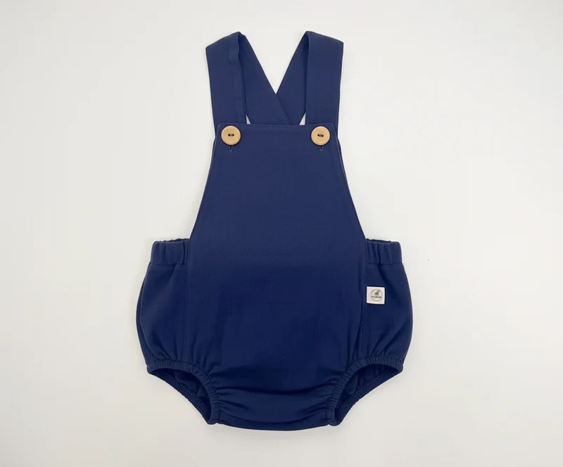 Musselin Latzhose kurz, GOTS