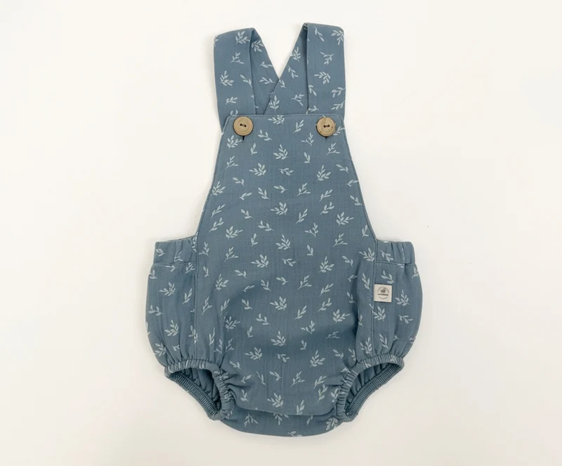 Musselin Latzhose kurz, GOTS