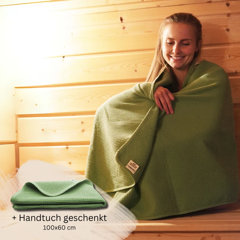 Saunahandtuch aus 100% Baumwolle · Seegrasgrün