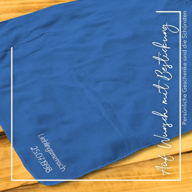 Saunahandtuch aus 100% Baumwolle · Azurblau