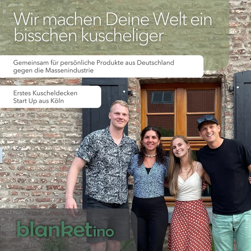 Kuscheldecke mit Ärmeln · Vollkommen · Oliv · Sandweiß