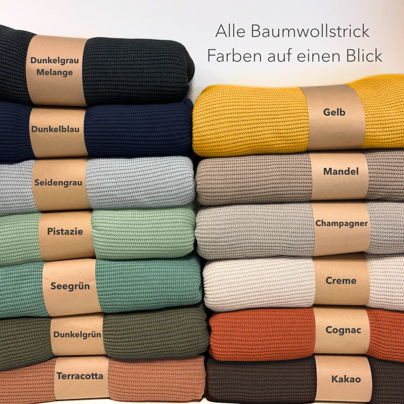 Kuscheldecke mit Baumwollstrick · Dunkelgrau