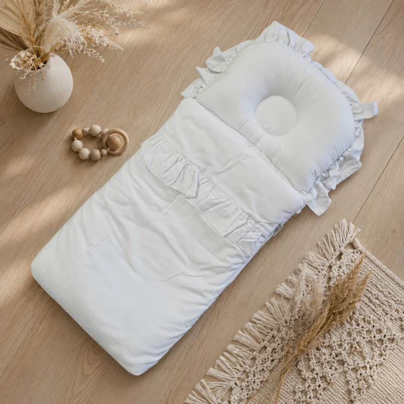 Babyschlafsack mit Rüschen | Baumwolle