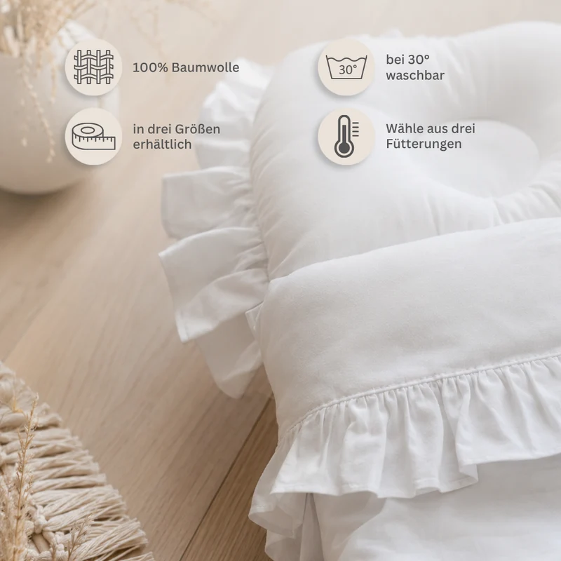 Babyschlafsack mit Rüschen | Baumwolle