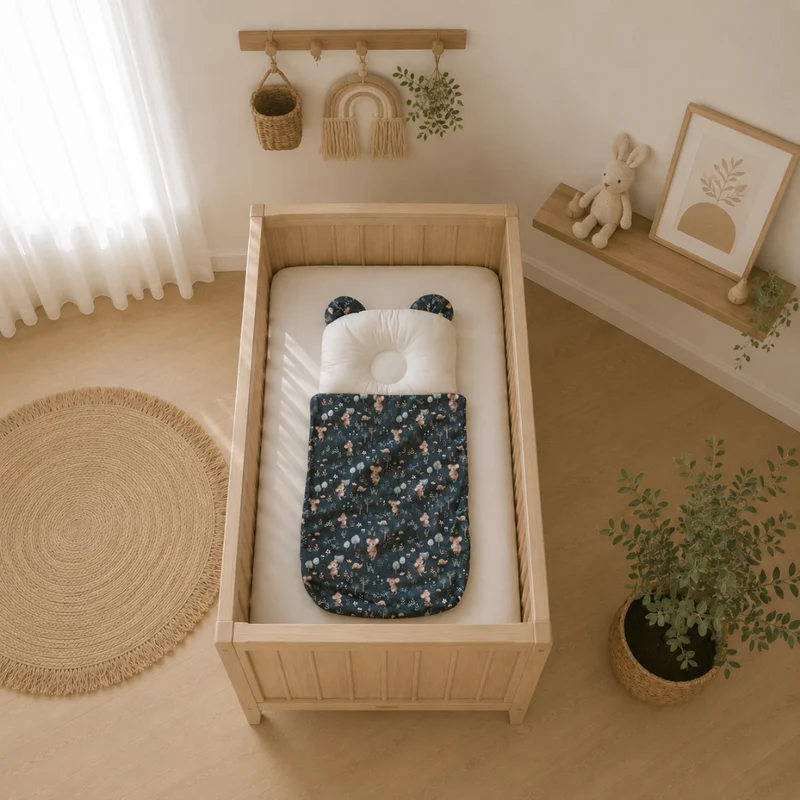 Babyschlafsack mit Bärenohren | Premium Baumwolle
