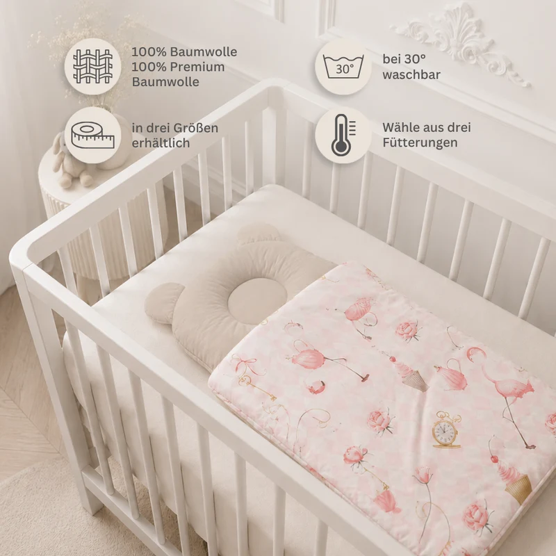 Babyschlafsack mit Bärenohren | Premium Baumwolle