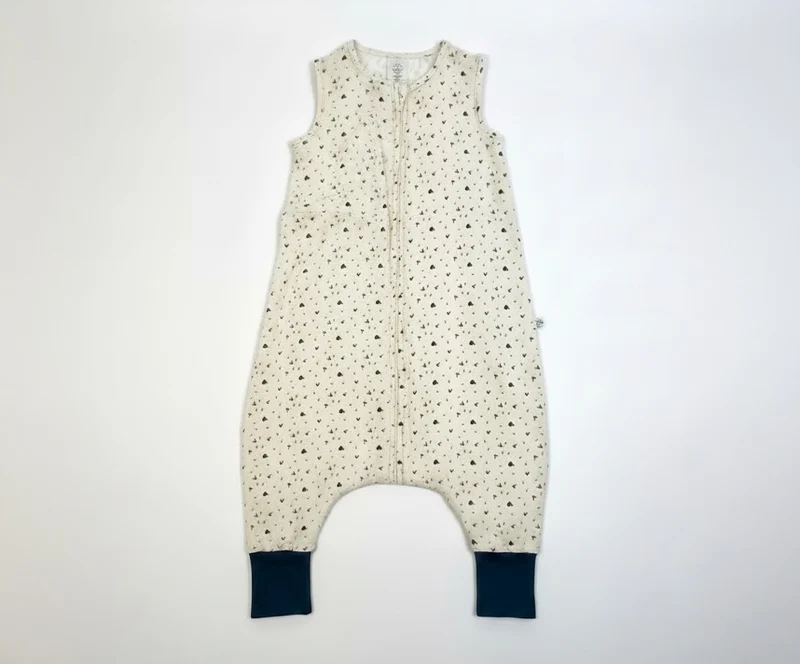Musselin Sommerschlafsack mit Beinausschnitt, GOTS