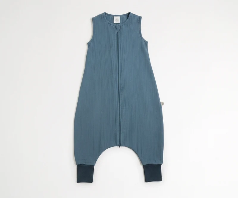 Musselin Sommerschlafsack mit Beinausschnitt, GOTS