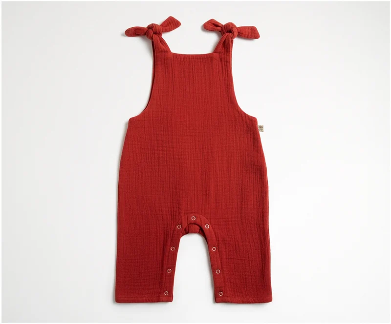 Musselin Latzhose lang, GOTS