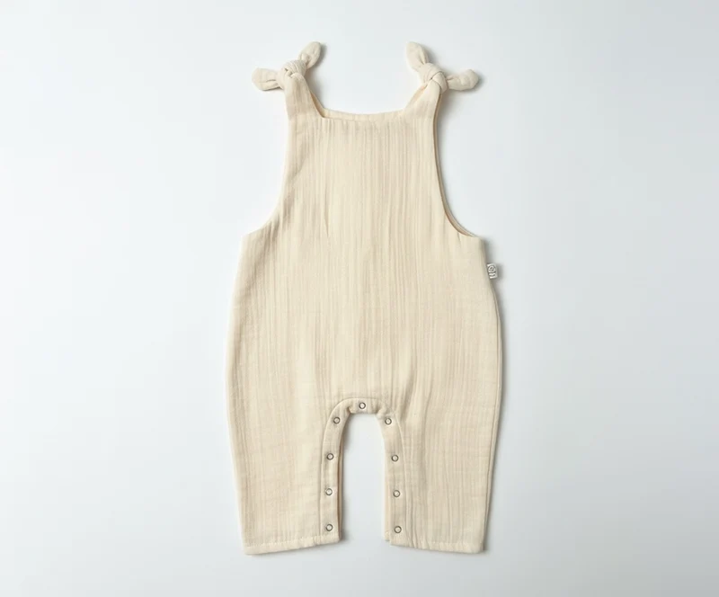 Musselin Latzhose lang, GOTS