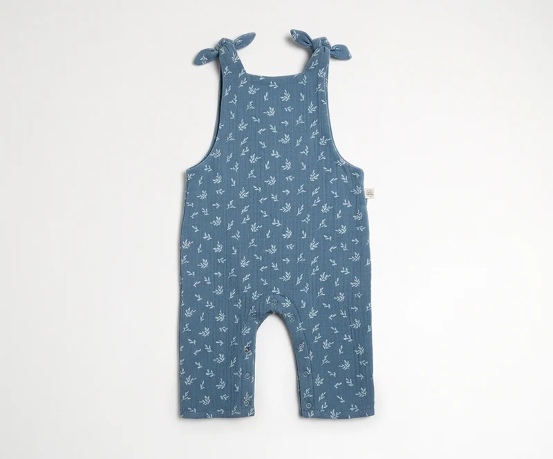 Musselin Latzhose lang, GOTS