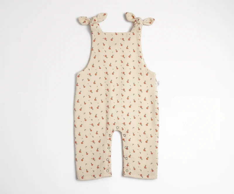 Musselin Latzhose lang, GOTS