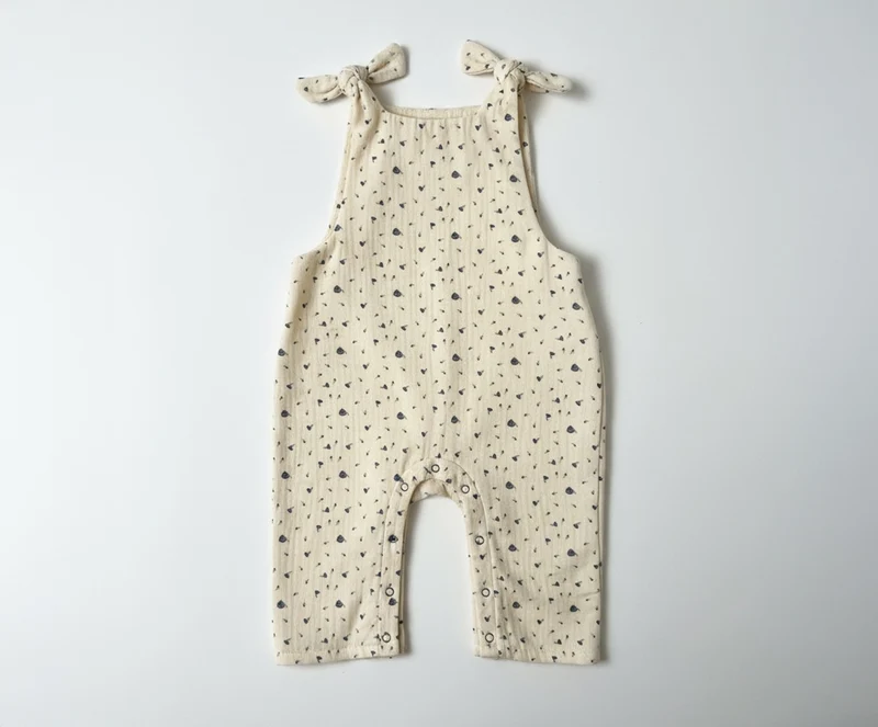 Musselin Latzhose lang, GOTS