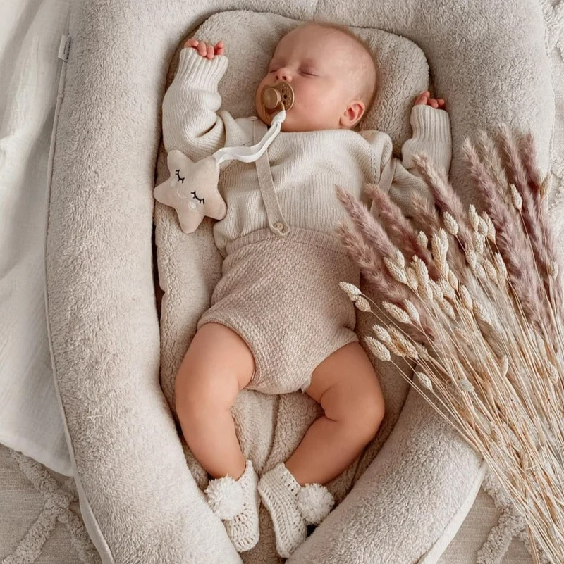 Babynest "Premium-Linie" | Baumwolle & Teddy-Stoff