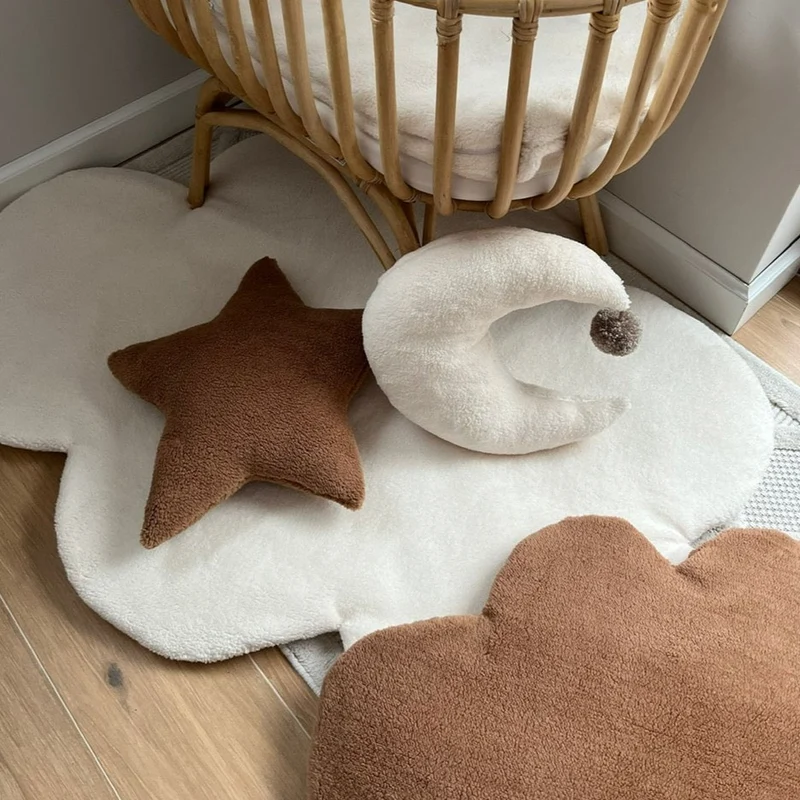 Krabbeldecke Wolke "Premium-Linie" | Baumwolle & Teddy-Stoff