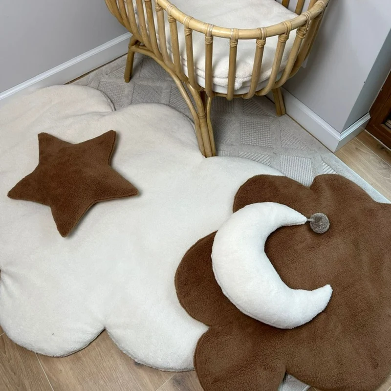 Krabbeldecke Wolke "Premium-Linie" | Baumwolle & Teddy-Stoff