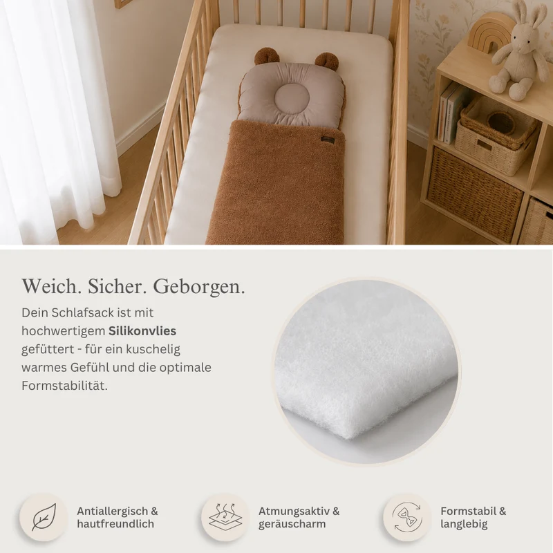 Babyschlafsack "Premium-Linie" | Baumwolle & Teddy-Stoff