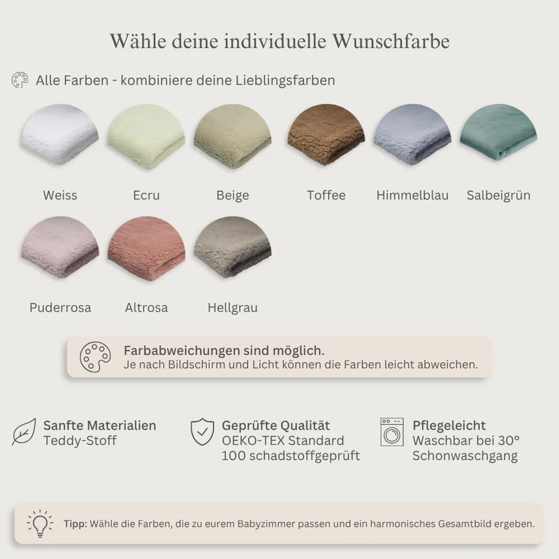 Flacher Schlafsack "Premium-Linie" | Baumwolle & Teddy-Stoff