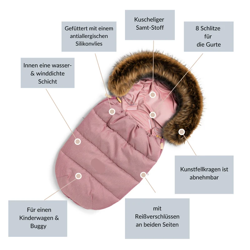 Winterfußsack ESKIMO | Polyester uni
