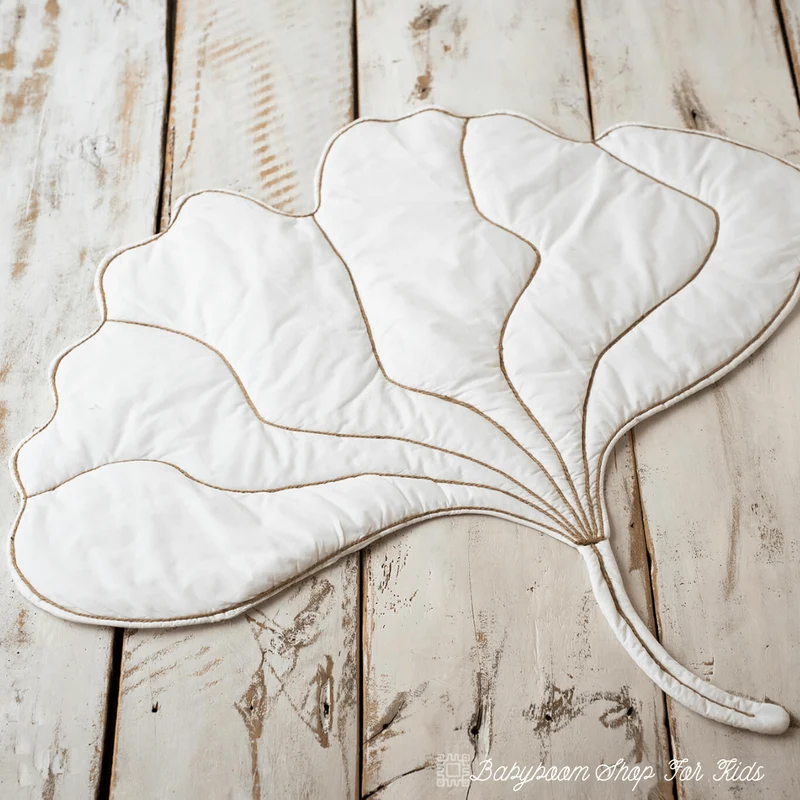 Spielmatte | Krabbeldecke | Dekoration "Ginkgoblatt" | Baumwolle - Gr. XL