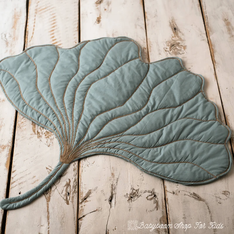 Spielmatte | Krabbeldecke | Dekoration "Ginkgoblatt" | Baumwolle - Gr. XL