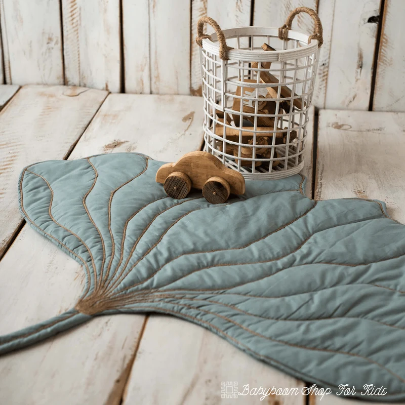 Spielmatte | Krabbeldecke | Dekoration "Ginkgoblatt" | Baumwolle - Gr. XL
