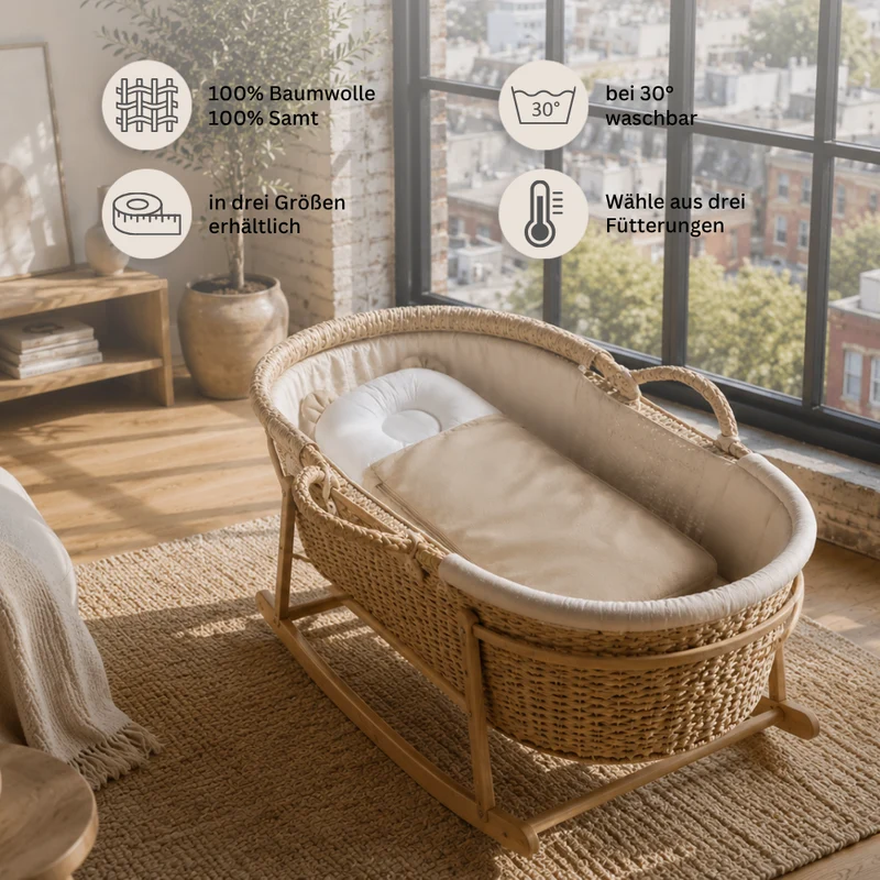 Babyschlafsack mit Bärenohren | Baumwolle & Samt