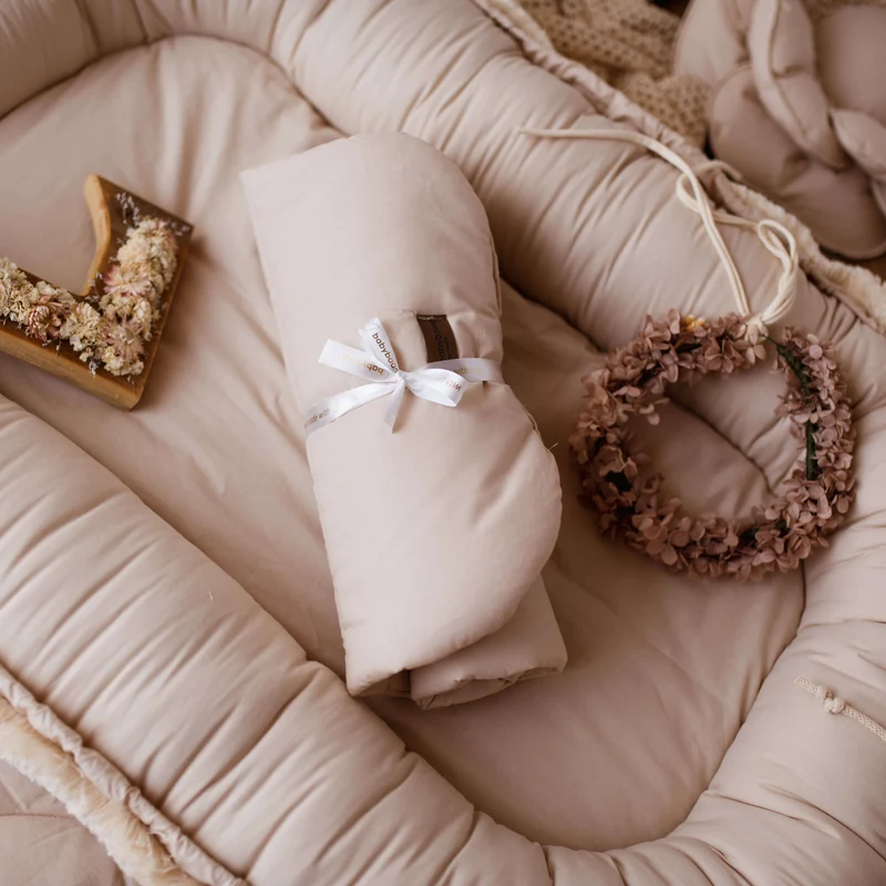 Premium Babynest ETNO mit Fransen | Baumwolle