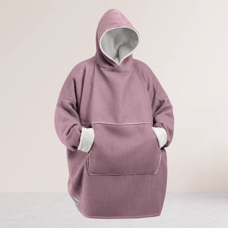 Kuschel-Hoodie mit Kapuze • Altrosa • Sandweiß