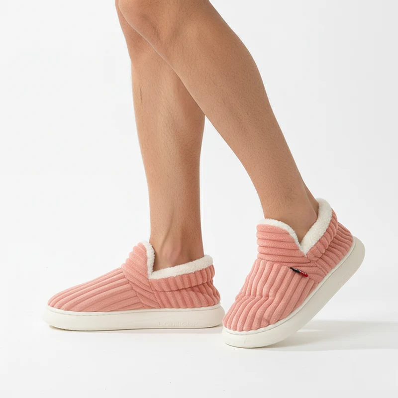Flanell Hausschuhe Winter warm & rutschfest für Damen & Herren – CozyStripe
