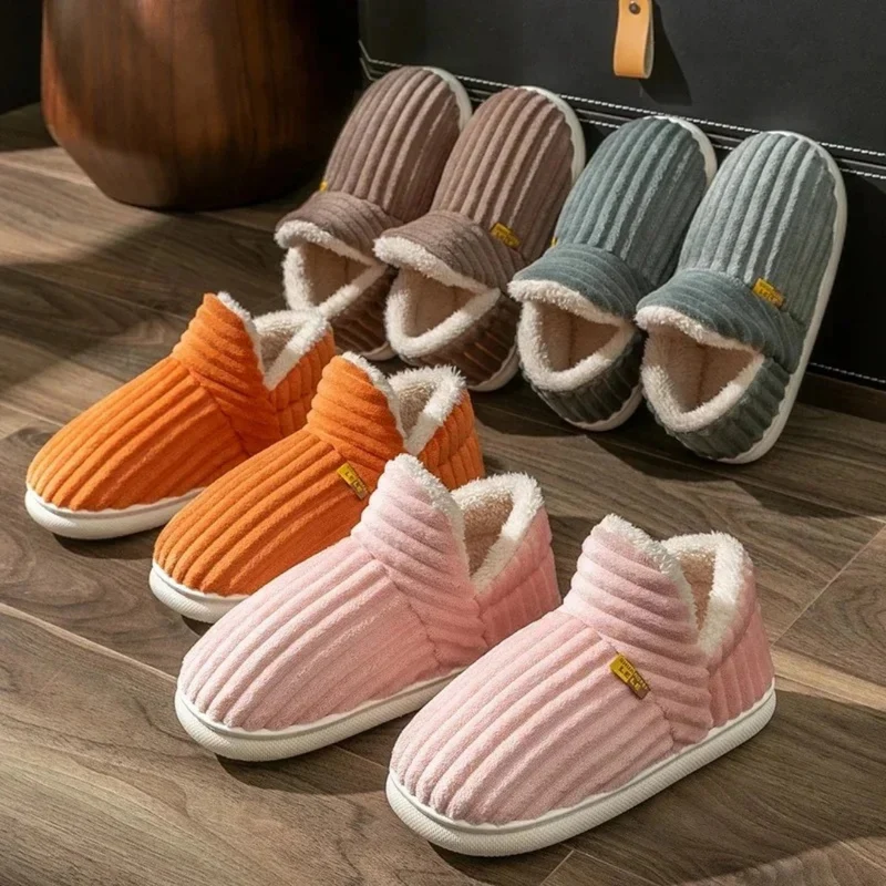 Flanell Hausschuhe Winter warm & rutschfest für Damen & Herren – CozyStripe