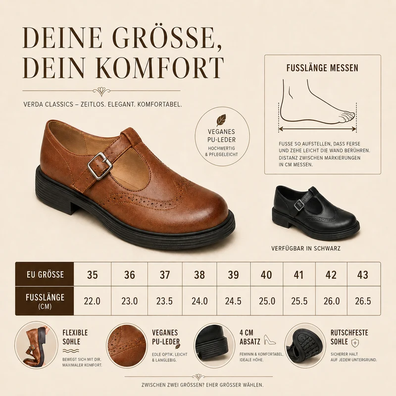 Schuhe Vegan Leder elegant & bequem – Verda Classics