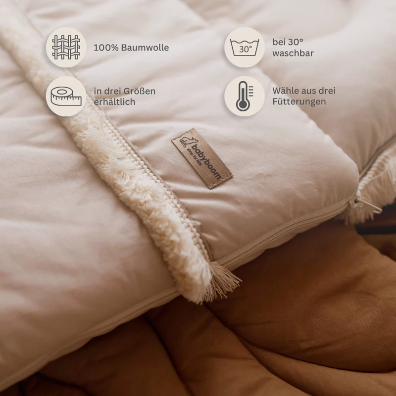 Premium Babyschlafsack Etno mit Fransen | Baumwolle