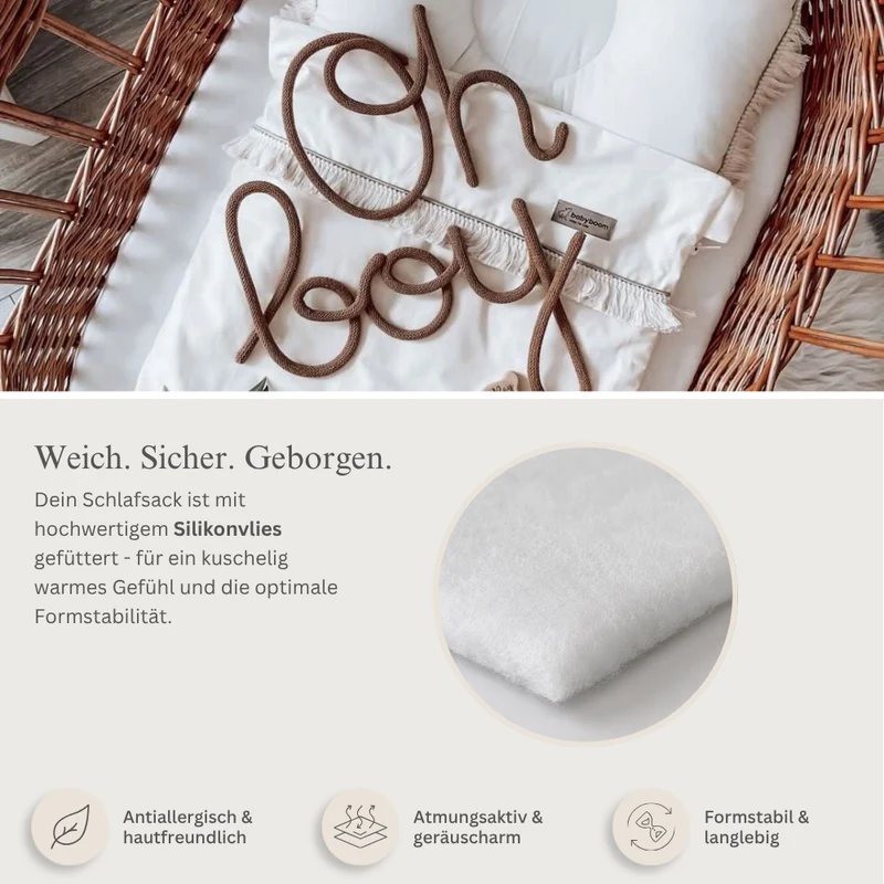 Premium Babyschlafsack Etno mit Fransen | Baumwolle
