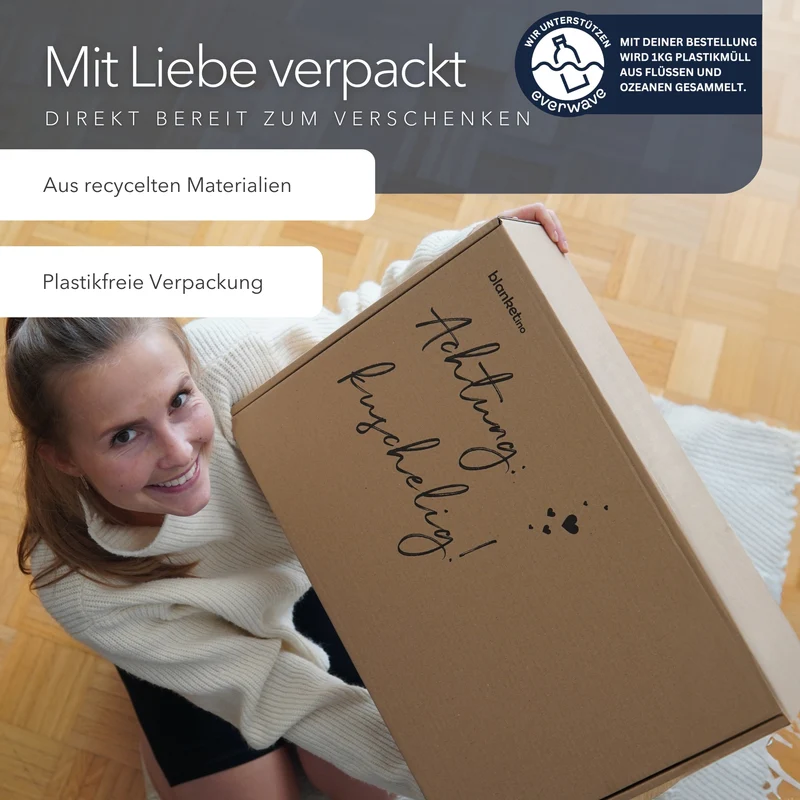 Kuscheldecke "Vollkommen" Dunkelblau