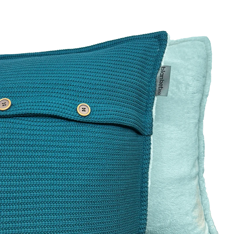 Kuschelkissen mit Baumwollstrick · 50x50 cm