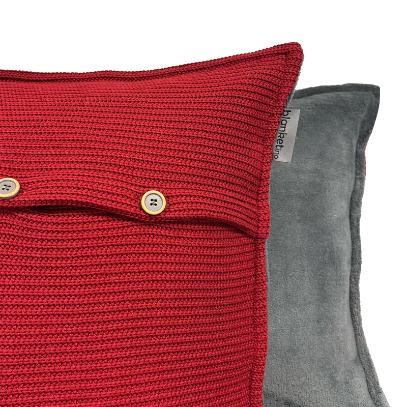 Kuschelkissen mit Baumwollstrick · 50x50 cm