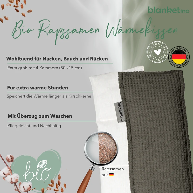 Bio Wärmekissen mit Rapssamen