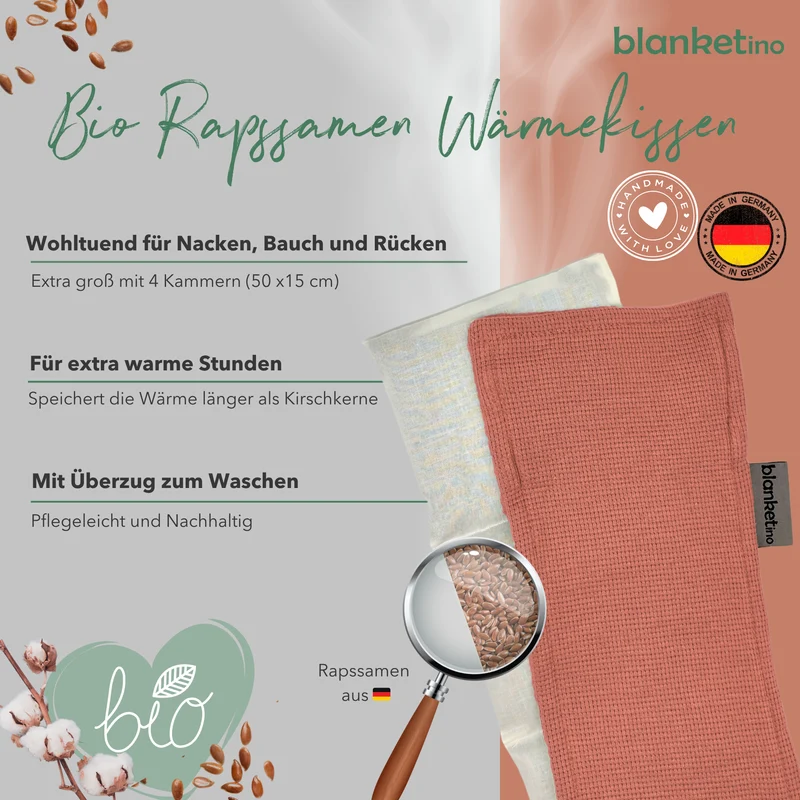 Bio Wärmekissen mit Rapssamen