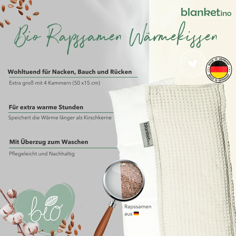Bio Wärmekissen mit Rapssamen