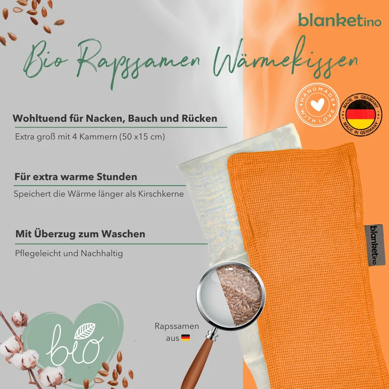 Bio Wärmekissen mit Rapssamen