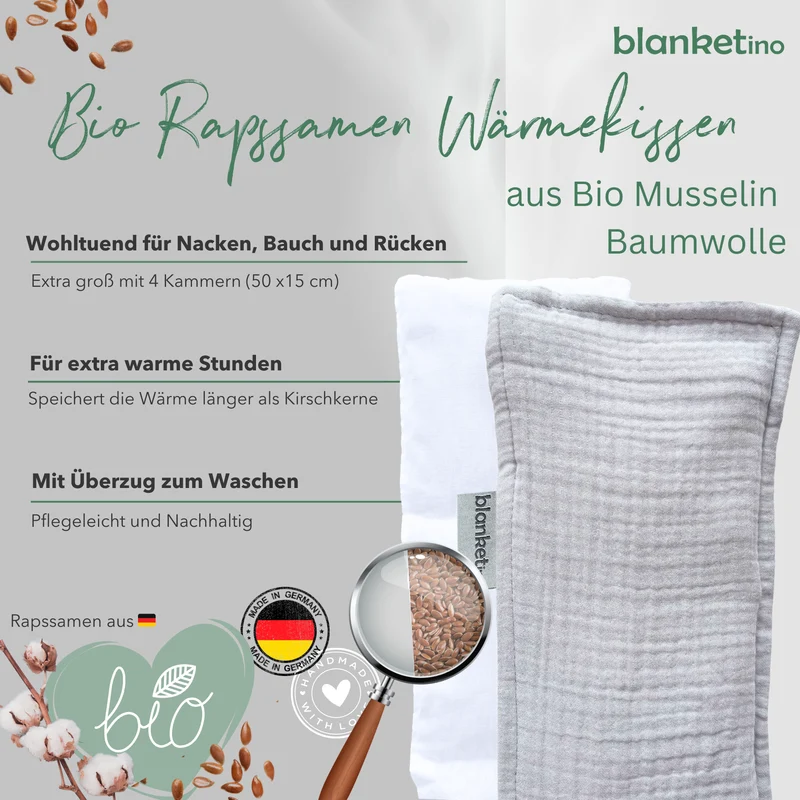 Bio Wärmekissen mit Rapssamen