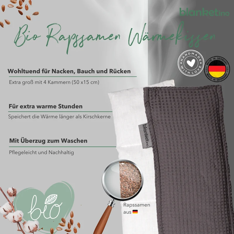 Bio Wärmekissen mit Rapssamen
