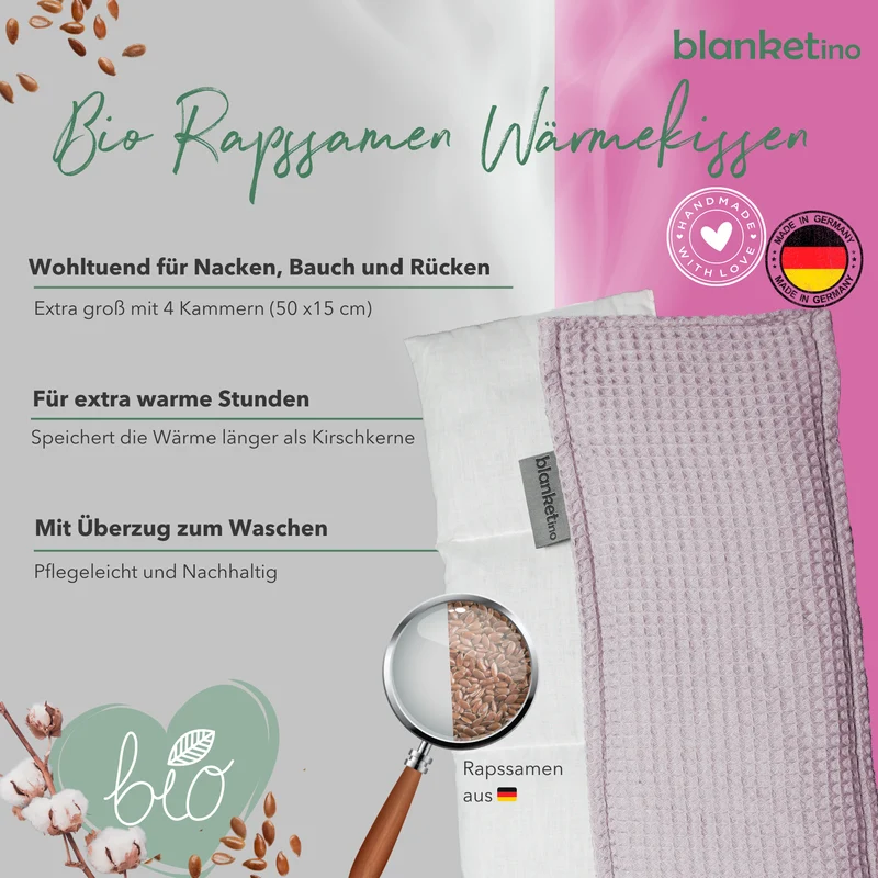 Bio Wärmekissen mit Rapssamen