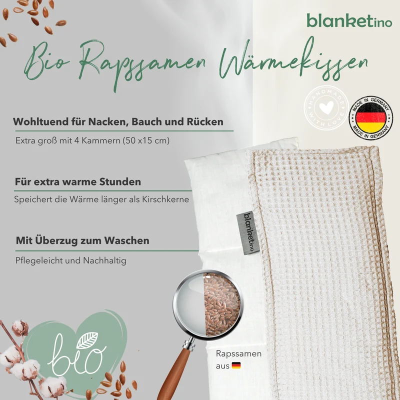 Bio Wärmekissen mit Rapssamen